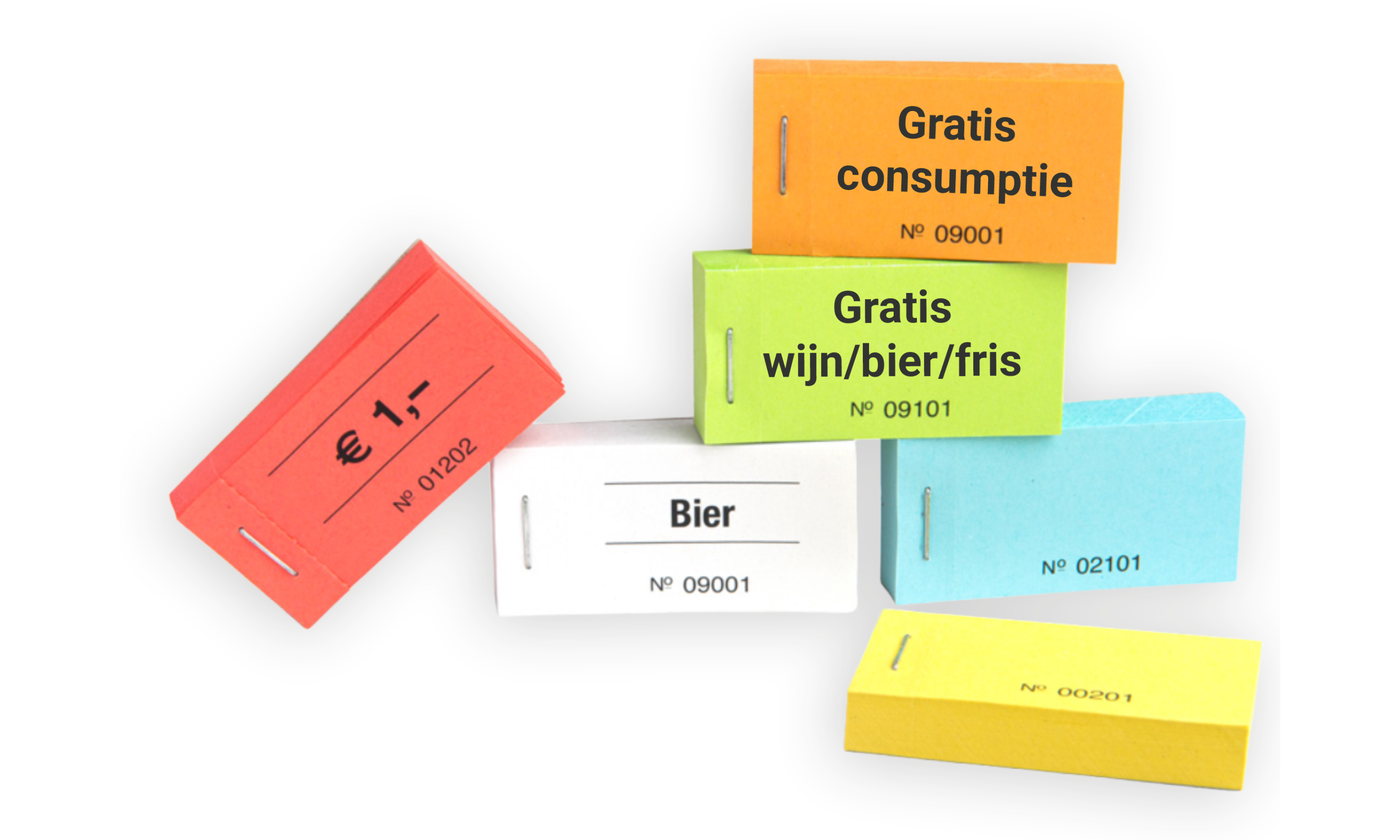 Consumptiebonnen op blok met nummering