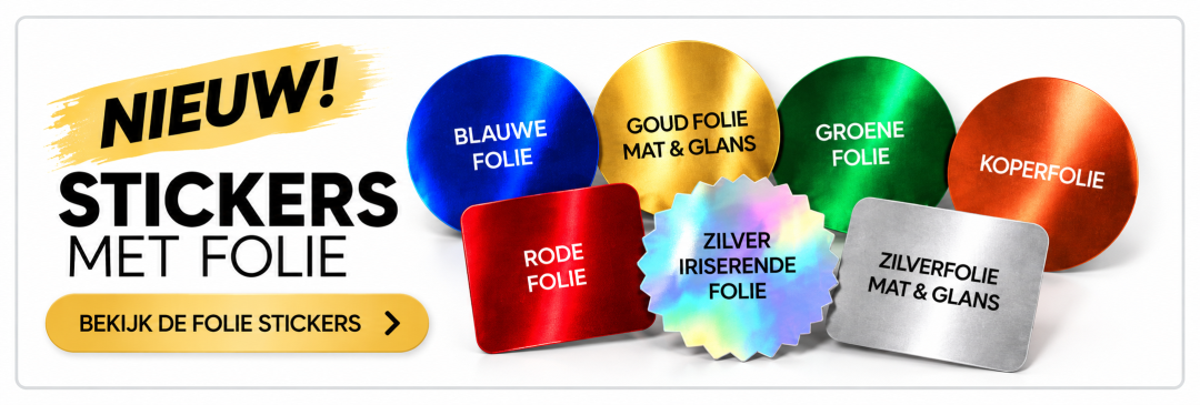 Luxe stickers met folie bedrukken