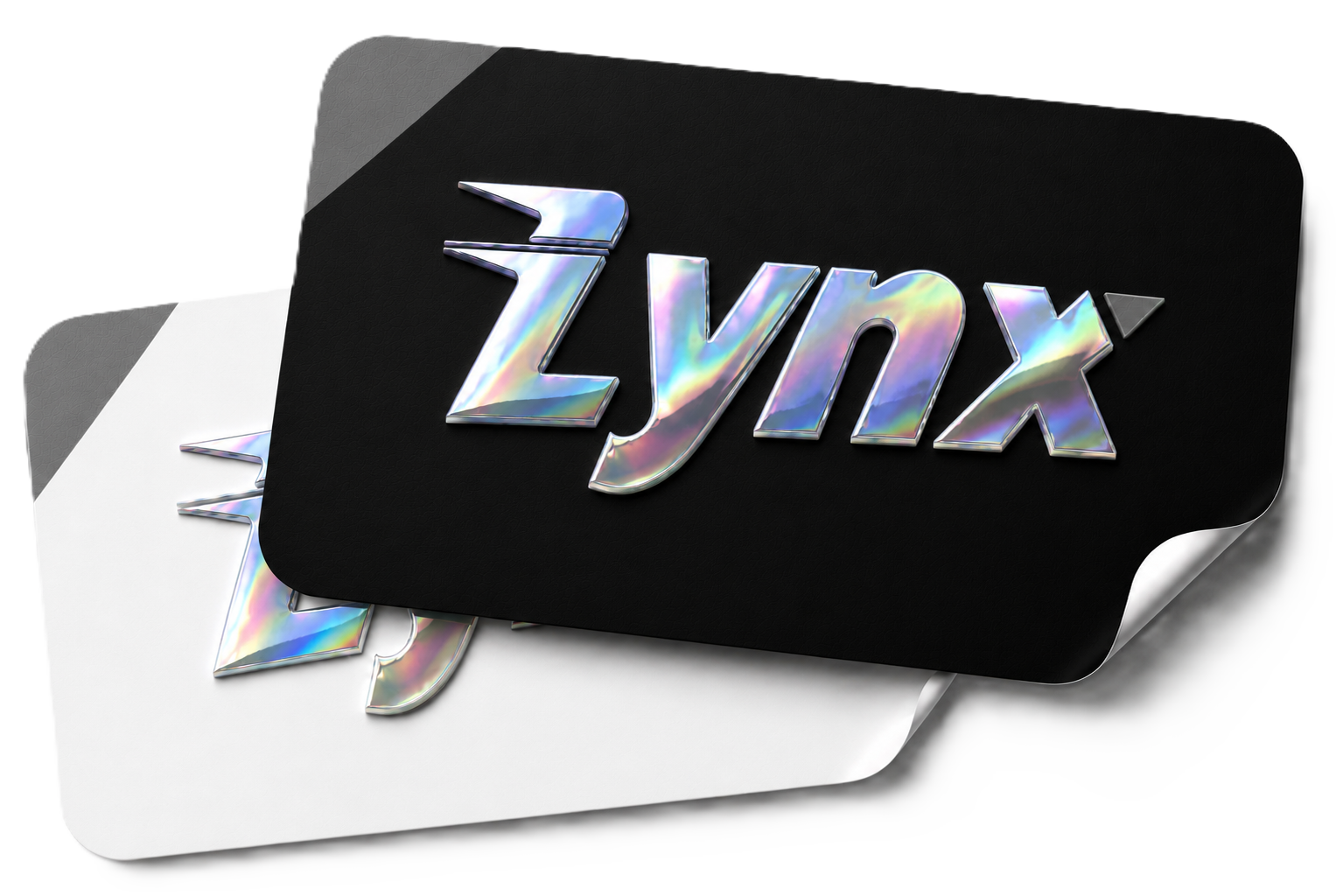 Stickers met Zilver iriserende folie